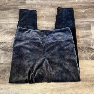 Like New J.Jill Pure Jill Velvet Dk Gray Leggings - Medium